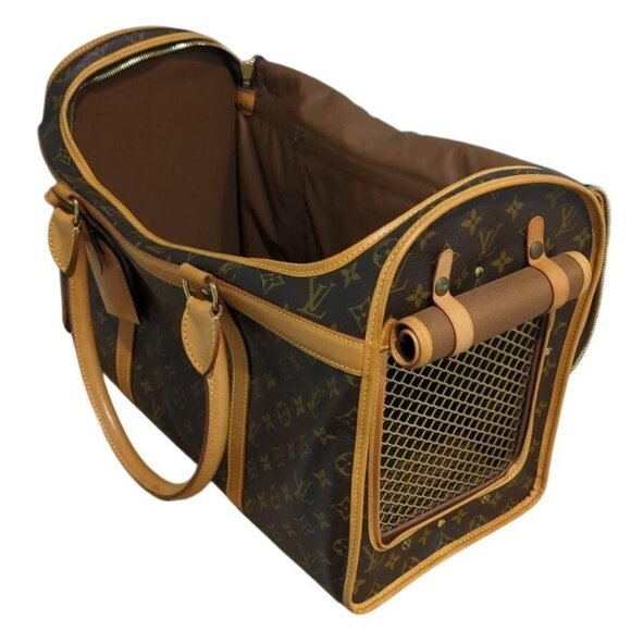 Authentic Louis Vuitton Sac Chien 50 Dog Carrier Monogram Pet Carrier Travel Bag - Picture 2 of 16
